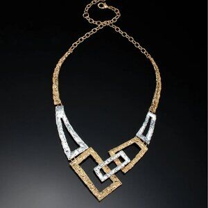 Uno Alla Volta KARINE SULTAN Gold & Silver Art Deco Necklace